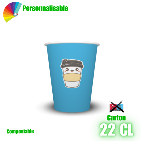 Gobelet personnalisable compostable 22cl 2