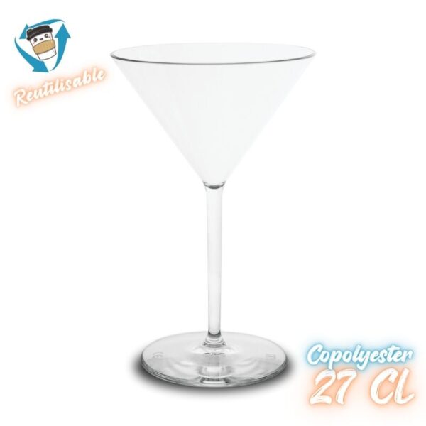MPD213315 verre à martini 27cl copolyester plastorex