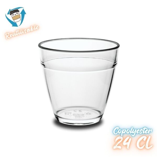 MPD215915 verre à eau forme basse 24cl copolyester plastorex