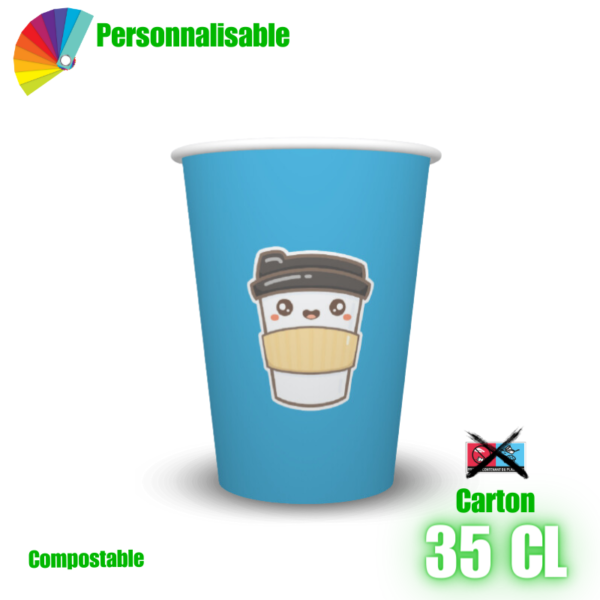 Gobelet personnalisable compostable 35cl